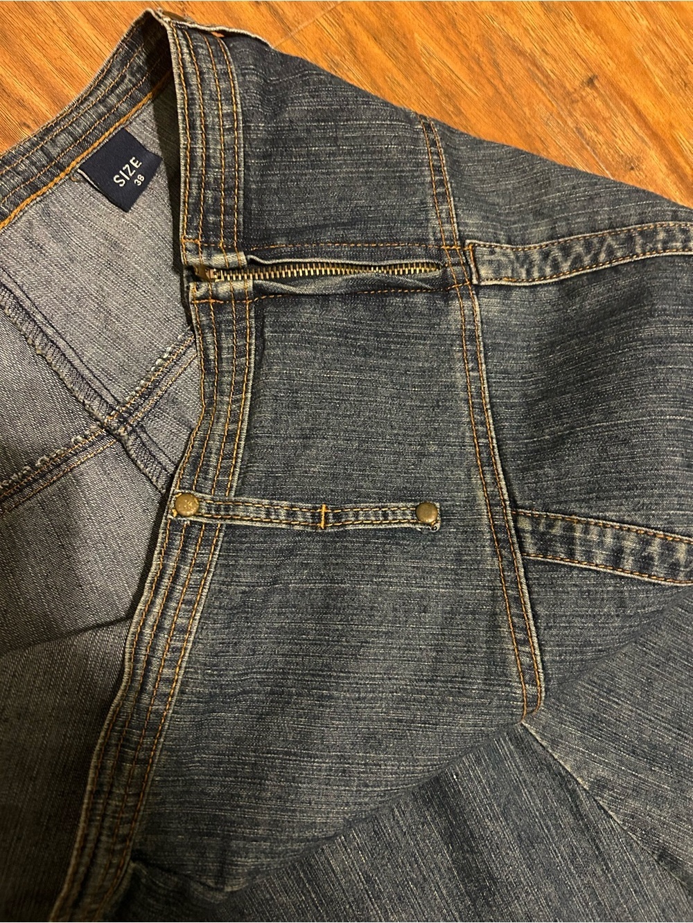 Denim Patchwork A-Line Skirt - Picture 6 of 8